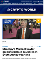 Strategy's Michael Saylor predicts bitcoin could reach
$150,000 by year end