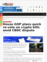 House GOP plans quick re-vote on crypto bills amid CBDC dispute - The Crypto News Wire