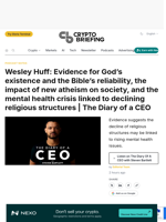 Wesley Huff: Evidence for God's existence and the Bible's reliability, the impact of new atheism on society, and the mental health crisis linked to declining religious structures | The Diary of a CEO
