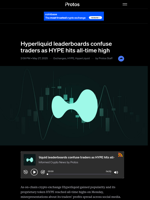 Hyperliquid leaderboards confuse traders as HYPE hits all-time high