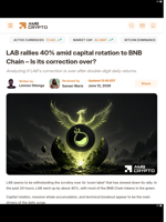 LAB rallies 40% amid capital rotation to BNB Chain - Is its correction over? - AMBCrypto