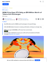 BONK Exchange Outflows Hint 37% Rally After Golden Cross