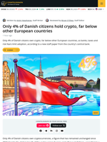 Only 4% of Danish Citizens Hold Crypto Despite Global Growth: Survey