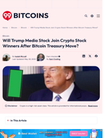 Trump Media Stock to Join Crypto Stock Wins: Amid BTC Treasury