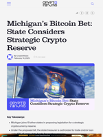 Michigan's Bitcoin Bet: State Considers Strategic Crypto Reserve – CryptoNinjas