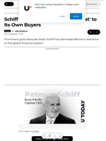 Schiff Claims Bitcoin Is Only 'Threat' to Its Own Buyers - U.Today
