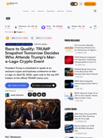 Race to Qualify: TRUMP Snapshot Tomorrow Decides Who Attends Trump's Mar-a-Lago Crypto Event – Crypto News Bitcoin News