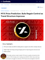 MYX Price Prediction: Bulls Regain Control as Trend Structure Improves