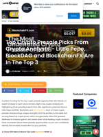 Top Crypto Presale Picks From Crypto Analysts - Little Pepe, BlockDAG and BlockchainFX Are In The Top 3 | Live Bitcoin News
