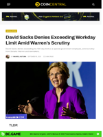 David Sacks Denies Exceeding Workday Limit Amid Warren's Scrutiny - CoinCentral