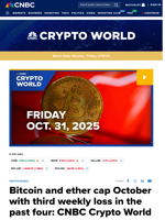 Bitcoin and ether cap October with third weekly loss in the past four: CNBC Crypto World