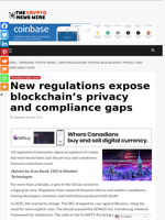 New regulations expose blockchain's privacy and compliance gaps - The Crypto News Wire