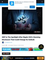 XRP In The Spotlight After Ripple CEO’s Stunning Disclosure That Could Change Its Outlook | Bitcoinist.com