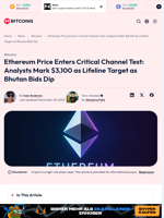 Ethereum Price Enters Crucial Channel: Bhutan Buying in Strength