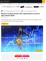Bitcoin Dips Under $63K as Market Enters Full Capitulation Phase