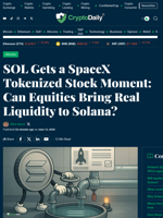 SpaceX Stock on Solana: Can Tokenized Equities Lift SOL?