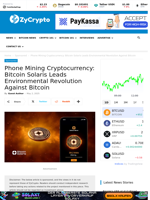 Phone Mining Cryptocurrency: Bitcoin Solaris Leads Environmental Revolution Against Bitcoin