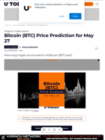 Bitcoin (BTC) Price Prediction for May 27