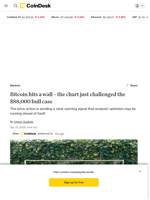 Bitcoin hits a wall – the chart just challenged the $88,000 bull case
