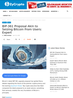 BIP-361 Proposal Akin to Seizing Bitcoin From Users: Expert ⋆ ZyCrypto