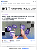 AMINA Bank launches regulated POL staking with up to 15% yield