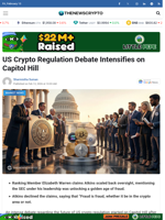 US Crypto Regulation Debate Intensifies on Capitol Hill