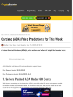 Cardano (ADA) Price Predictions for This Week