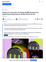 Kraken’s Airdrop Promise After PUMP Token Sale Glitch