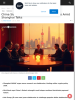 China Signals Softer Stance on Stablecoins Amid Shanghai Talks | Live Bitcoin News