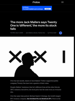 The more Jack Mallers says Twenty One is ‘different,’ the more its stock falls