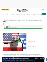 President vows all means to end Middle East conflict amid ceasefire talks