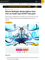 Bitcoin Will Spark 'Max Pain' by Heading to $107,000, Says Analysis