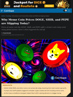 Why Meme Coin Prices DOGE, SHIB, and PEPE are Slipping Today?