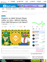 Pepeto vs Wall Street Pepe: 100x vs 10x—Which Meme Coin Will Binance List Next?