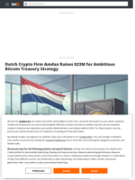 Dutch Crypto Firm Amdax Raises $23M for Ambitious Bitcoin Treasury Strategy - Brave New Coin