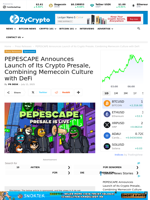 PEPESCAPE Announces Launch of Its Crypto Presale, Combining Memecoin Culture with DeFi