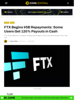 FTX Begins $5B Repayments: Some Users Get 120% Payouts in Cash