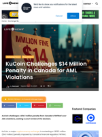 KuCoin Challenges $14 Million Penalty in Canada for AML Violations | Live Bitcoin News