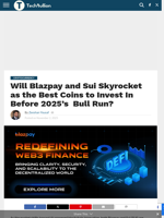 Will Blazpay and Sui Skyrocket as the Best Coins to Invest In Before 2025’s  Bull Run? - TechBullion