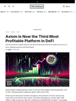 Axiom Is Now the Third Most Profitable Platform in DeFi  - 