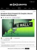 Broadcom Stock Dropped 15% Despite a Record Quarter and AI Revenue
