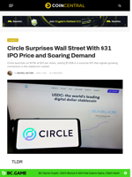 Circle Surprises Wall Street With $31 IPO Price and Soaring Demand - CoinCentral