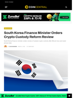 South Korea Finance Minister Orders Crypto Custody Reform Review