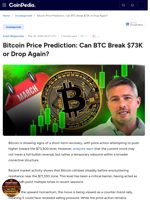 Bitcoin Price Prediction: Can BTC Break $73K or Drop Again?