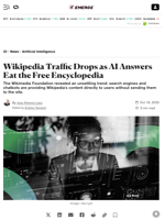 Wikipedia Traffic Drops as AI Answers Eat the Free Encyclopedia - Decrypt