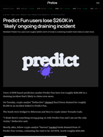 Predict Fun users lose $260K in 'likely' ongoing draining incident