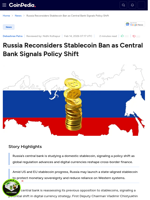 Russia Reconsiders Stablecoin Ban as Central Bank Signals Policy Shift