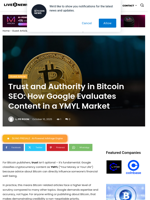 Trust and Authority in Bitcoin SEO: How Google Evaluates Content in a YMYL Market | Live Bitcoin News