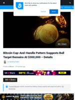 Bitcoin Cup-And-Handle Pattern Suggests Bull Target Remains At $300,000 - Details