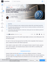 Circle became a federal trust bank - now lenders warn stablecoins is projected to drain $500 billion